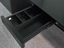 Crate & Barrel Black Finish Desk with X Legs