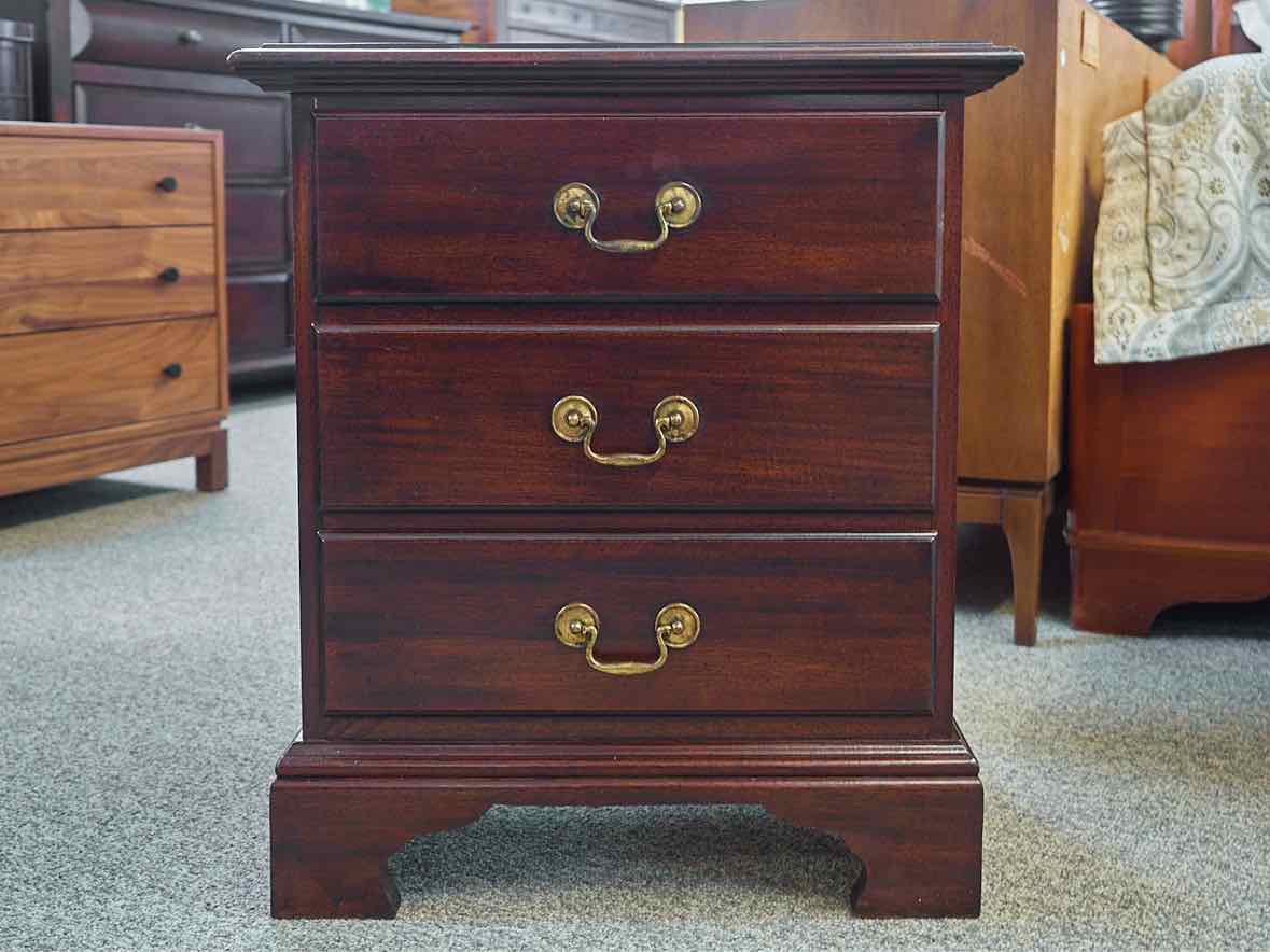 Solid Cherry Three Drawer Nightstand