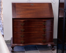 Mahogany Serpentine-front Claw Footed Secretary Desk