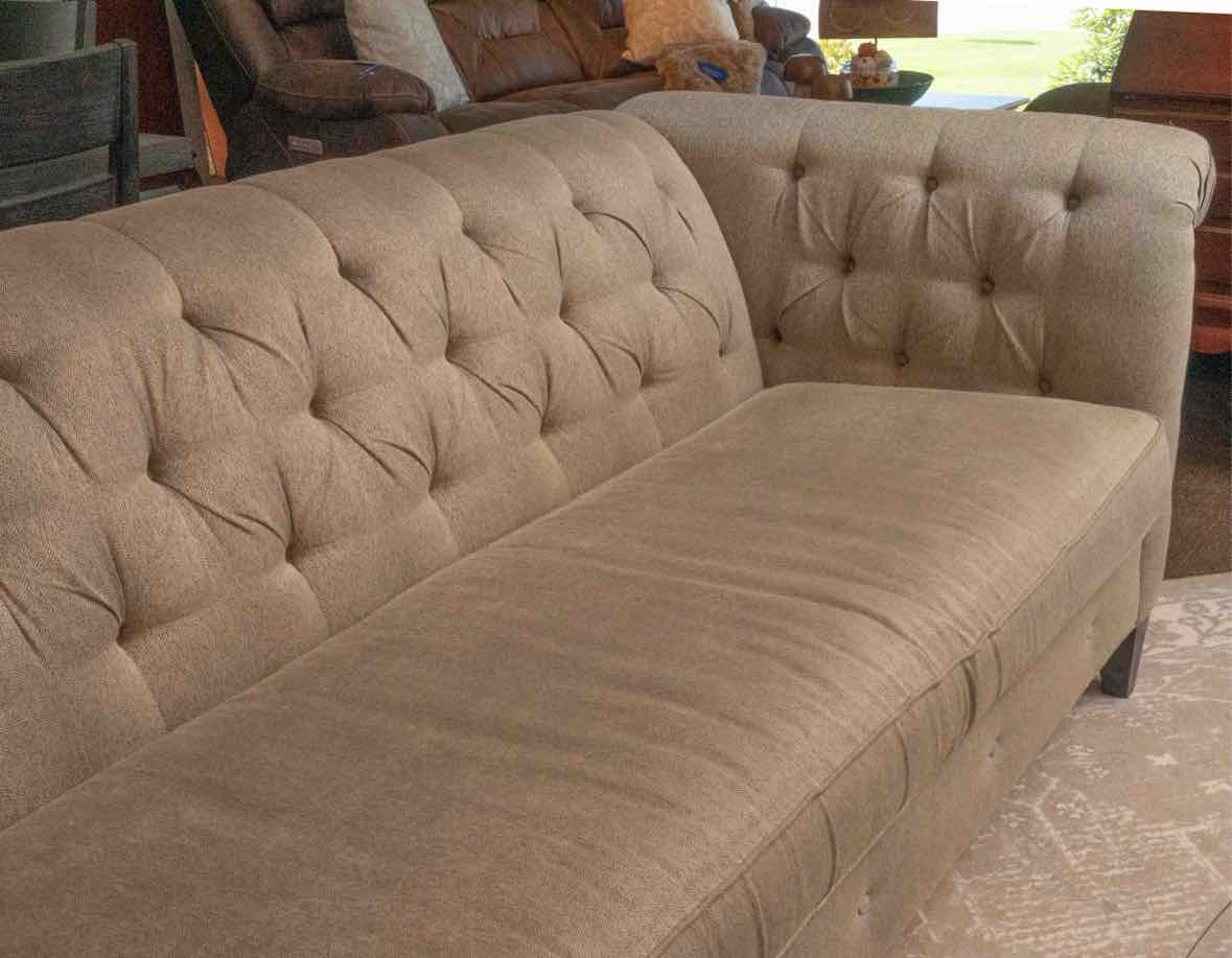 Sam Moore 'Astrid' Grey Tufted Back Sofa