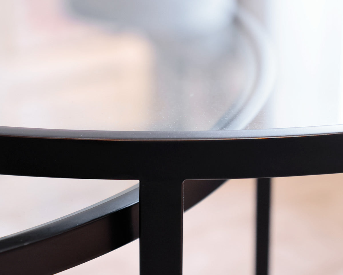 Uttermost 'Corrine' Round Glass Top Nesting Cocktail Tables