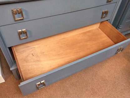'Stormy Skies' Finish 3 Drawer With Metal Retro Handles Dresser