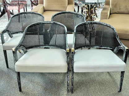 Set of 4 Villa & House Edward Lounge Chairs in Jet Black