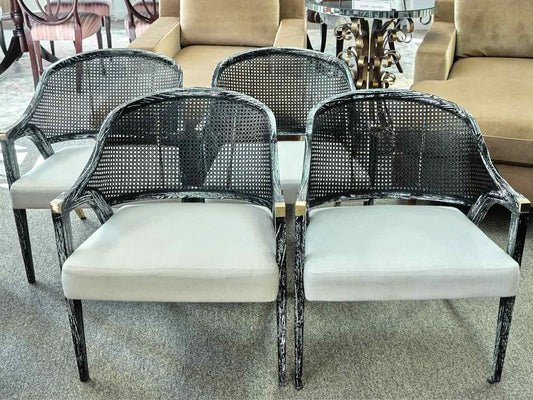 Set of 4 Villa & House Edward Lounge Chairs in Jet Black