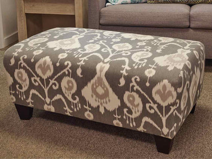 Boston Interiors Ikat Pattern Upholstered Ottoman42