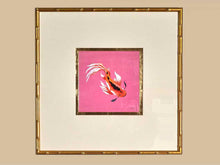 'Colorful Koi III" Art Print In Gold Style Frame
