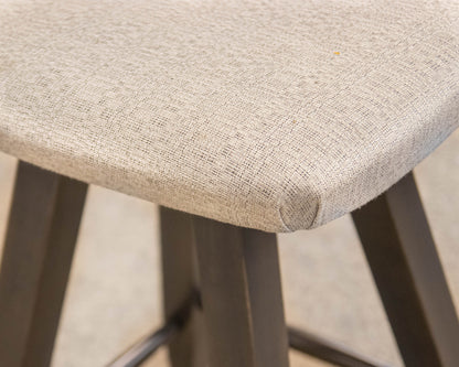 Canadel Expanding Pub-Height Table & Set of 6 Counter Stools in Grey Finish