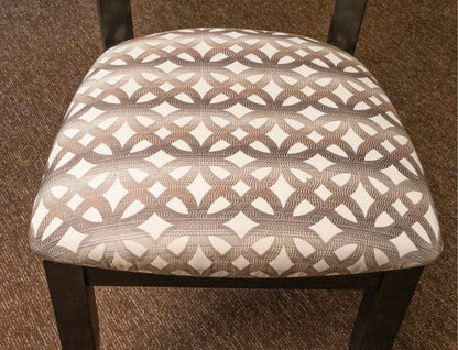Saloom Espresso Finish Round Table With Crossed Legs  &  4 Chairs