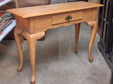 Oak Queen Anne Console/Sofa Table with 1 Drawer