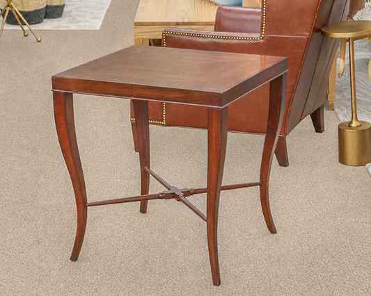 Ethan Allen  Mahogany Side Table with Cabriole Leg
