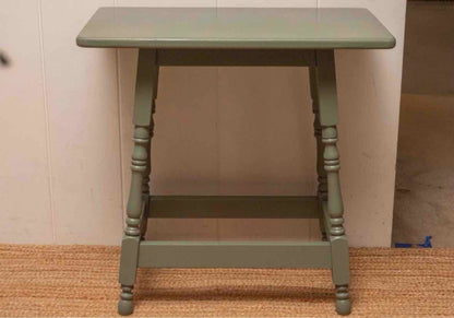 Pair of Vermont Maple Side Tables in  Eucalyptus Green Finish