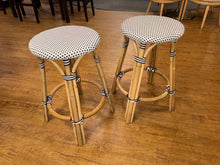 Pair of Serena & Lily 'Riviera' Backless  Counter Stools