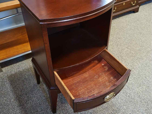 Mahogany 1 Drawer & Open Shelf Nightstand