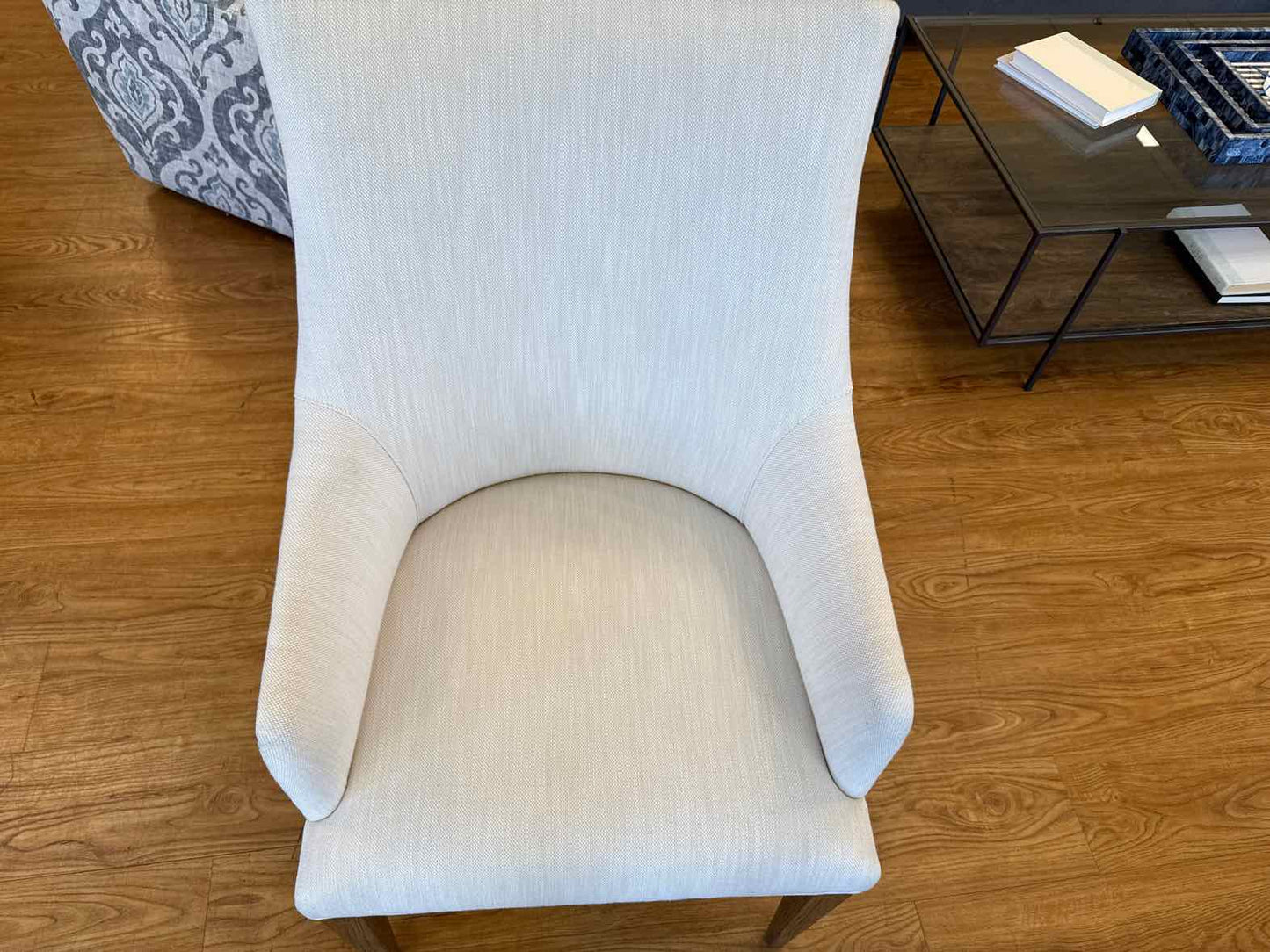 RH 'Ella' Pair of Fabric Dining Armchairs