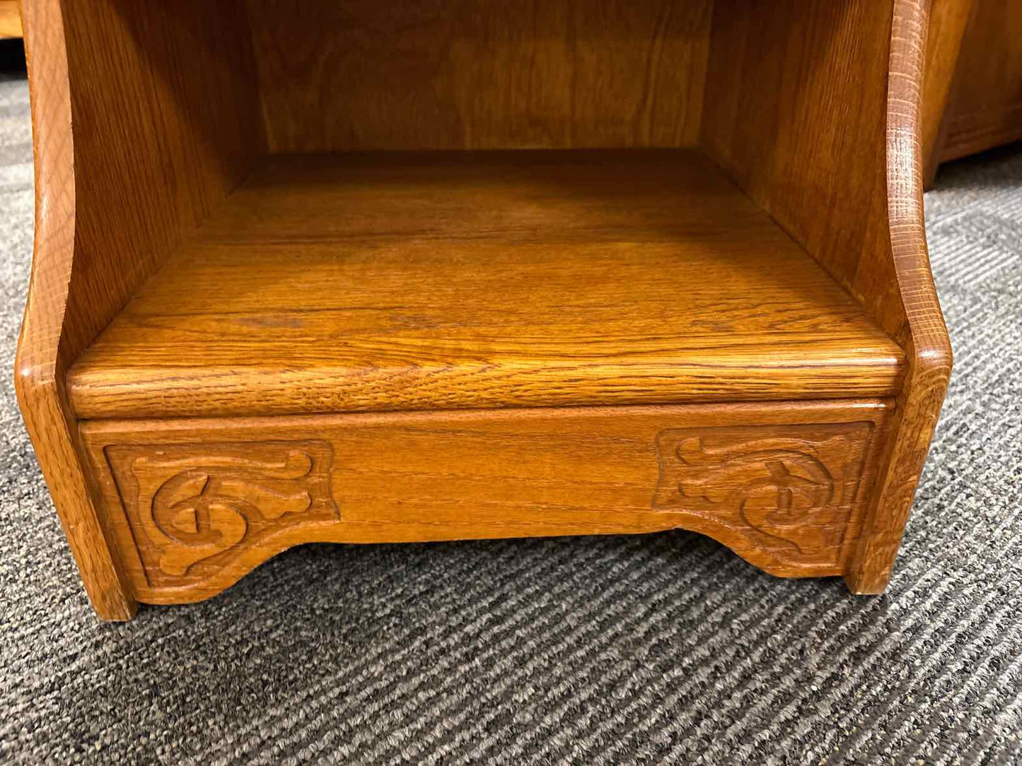 Carved Oak Nightstand