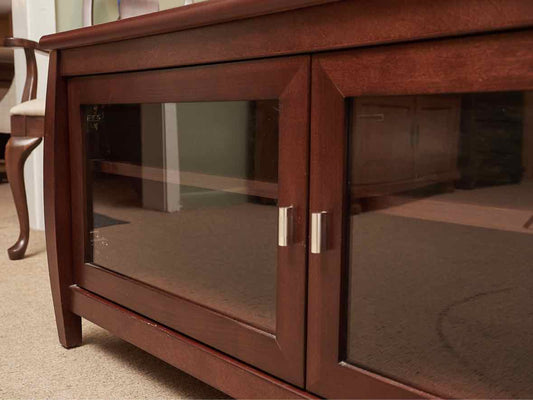 Tech Craft Espresso Finish  2 Glass Doors Media Furniture