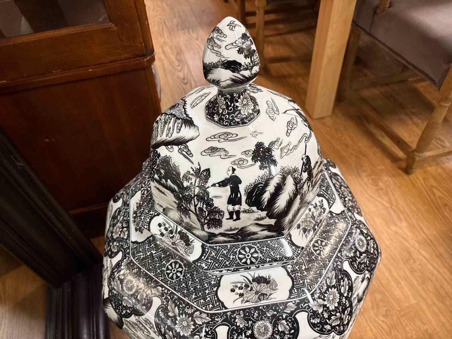 Ethan Allen Extra Large Porcelain Ginger Jar