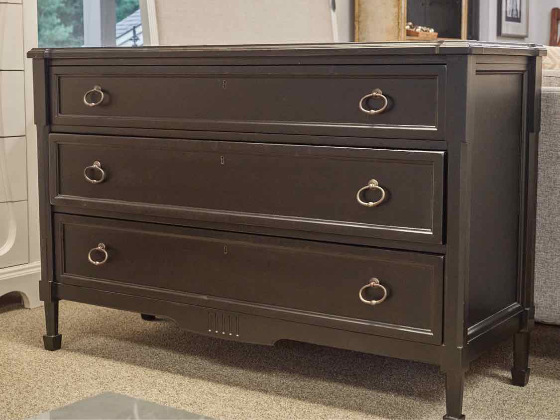 Universal Black Finish Three Drawer Dresser