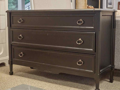 Universal Black Finish Three Drawer Dresser