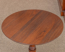 Round Cherry Tilt Top Side Table