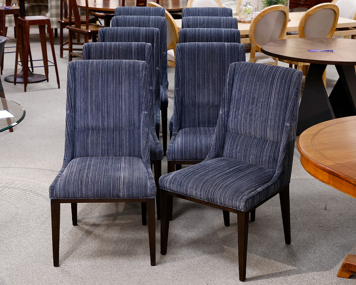 Set of 10 Theodore Alexander 'Lido' Upholstered Side Chairs