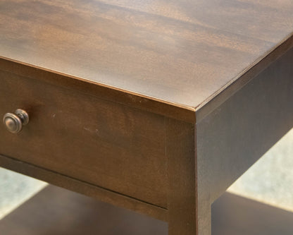 Pair Of Espresso 1 Drawer Nightstands W/ Open Shelf