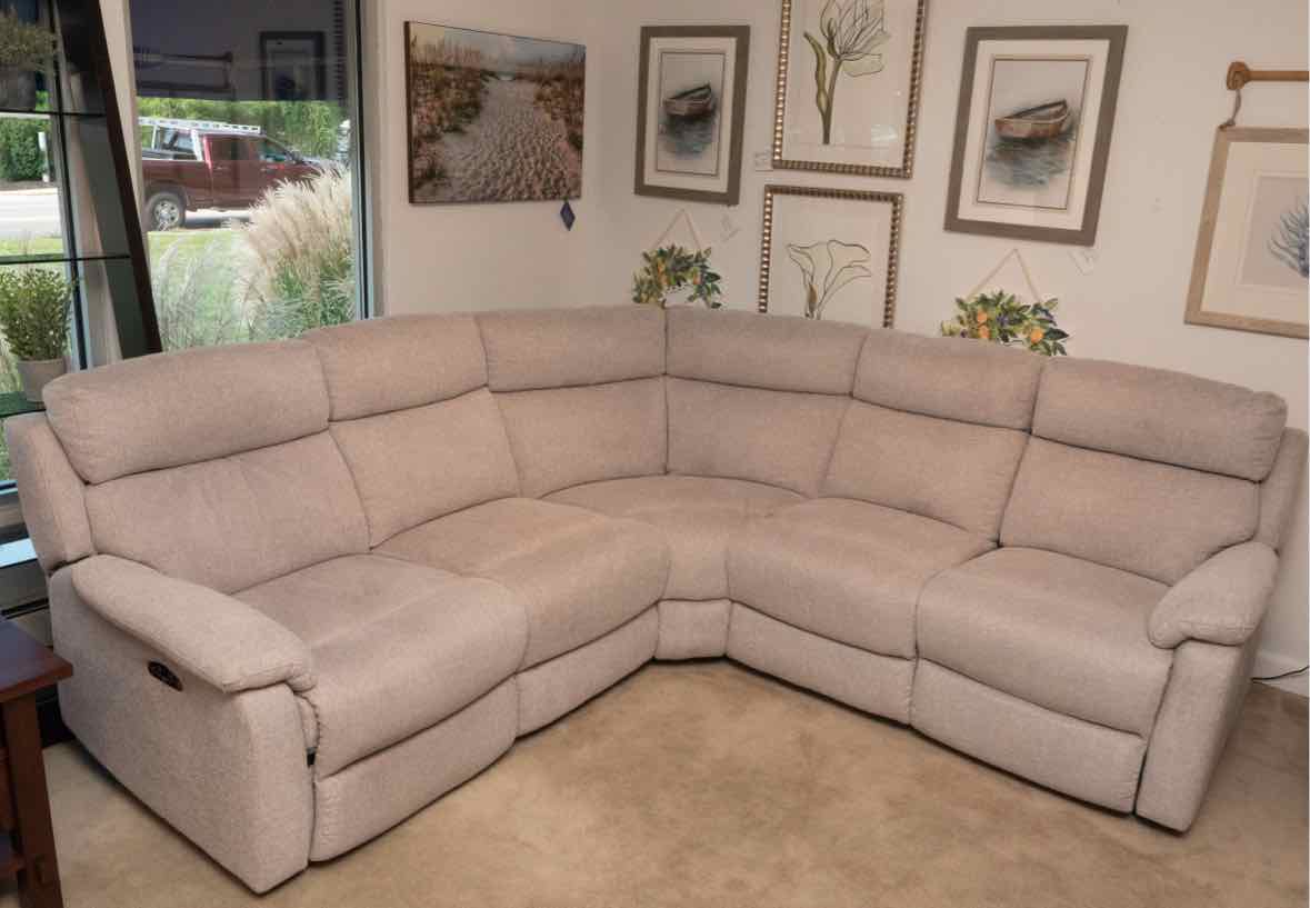 HTL  2 Power Wall Hugger Adjustable Head Rest Recliners 5 Seat Sectional