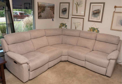 HTL  2 Power Wall Hugger Adjustable Head Rest Recliners 5 Seat Sectional