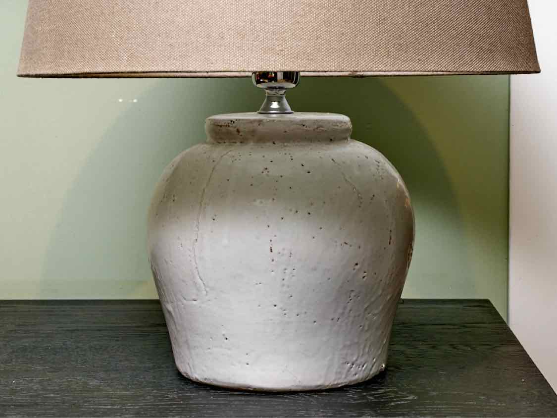 White Ceramic  Table Lamp with Shade