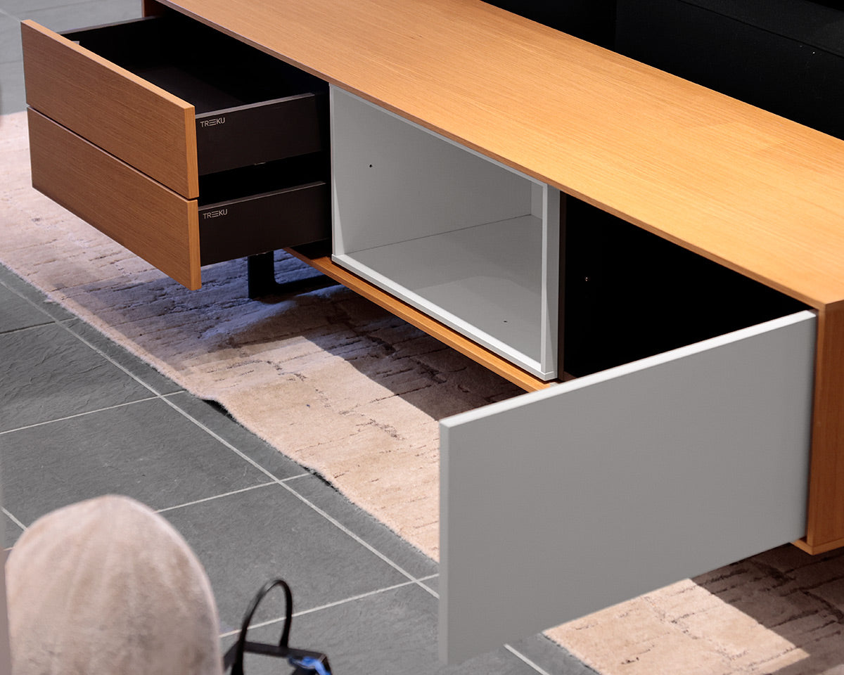 Treku "Aura" Teak and White Media Furniture