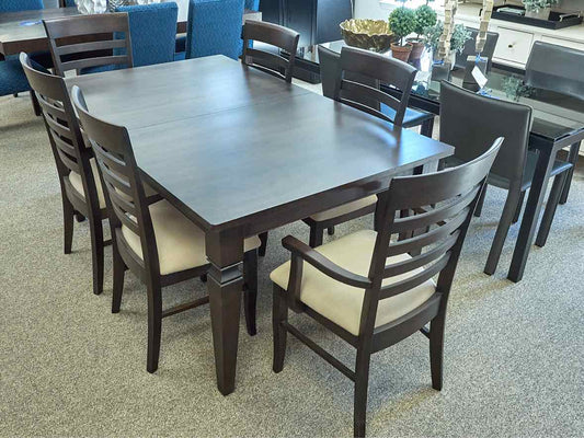 Gat Creek "French Regency" Maple Dining Table & Set of 6 'Burbank' Dining Chairs