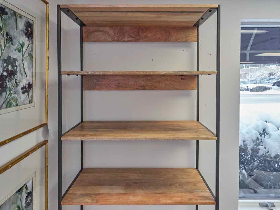 West Elm Industrial Display Shelf in Reclaimed Wood and Steel