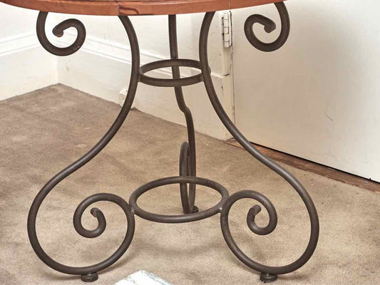 Ethan Allen 'Legacy Collection' Maple Scrolled Base Accent Table