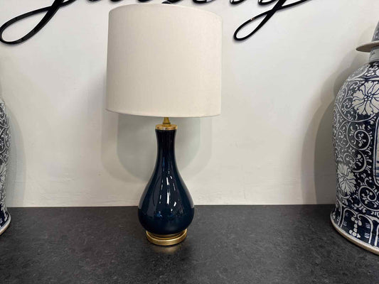 Porcelain Pine Green Vase Lamp