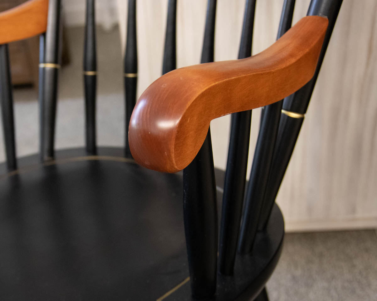 Maple & Black Arm College Office Chair