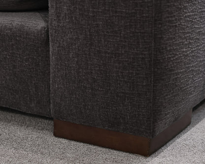 Kravet Charcoal Gray 2-Piece Wide Track Arm Sectional