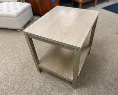 Bassett Oak Grey Washed Finish Side Tables