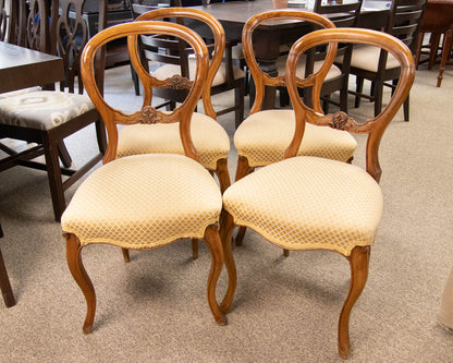 Set of Four Antique French Yewood Dining Chairs