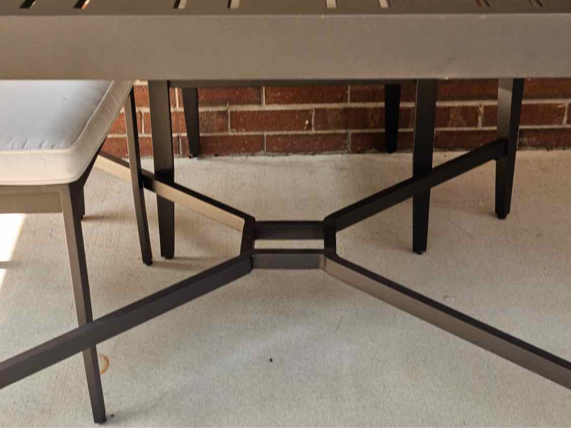 Ethan Allen 'Nod Hill' Black Aluminum Outdoor Dining Set