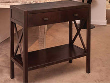 Espresso Finish 2 Drawer Lower Shelf Console