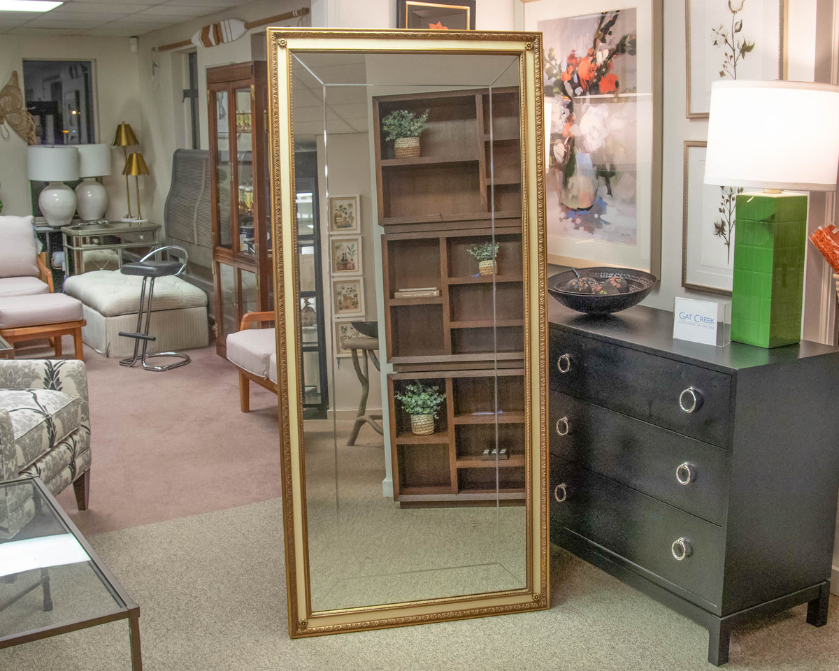 French NeoclassicL Cream & Gold Framed Mirror