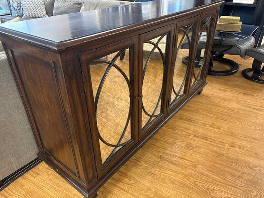 Ethan Allen 4-Door Espresso Console