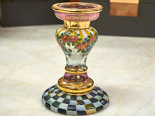MacKenzie-Childs Handpainted Glass Candleholder
