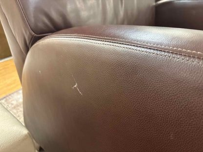 Barcalounger Chestnut Brown Leather Recliner