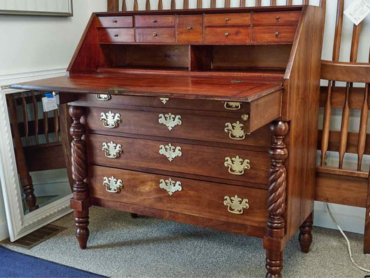 Empire Style Solid Fir Drop Front Secretary Desk