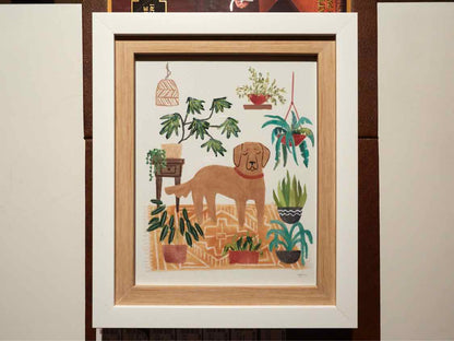 'Urban Jungle Dogs III' Print  Double Framed