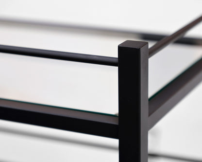 Angular Matte Black Bar Cart