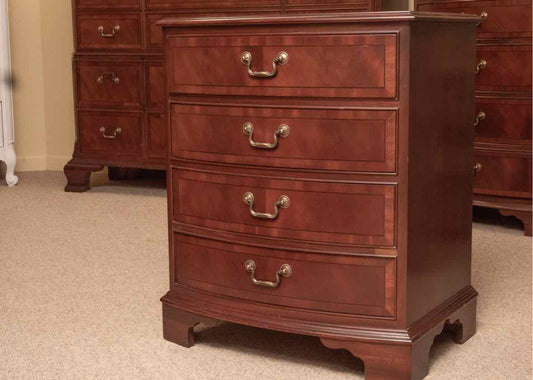 Pair of Ethan Allen Mahoagny 4 Drawer  Nightstands