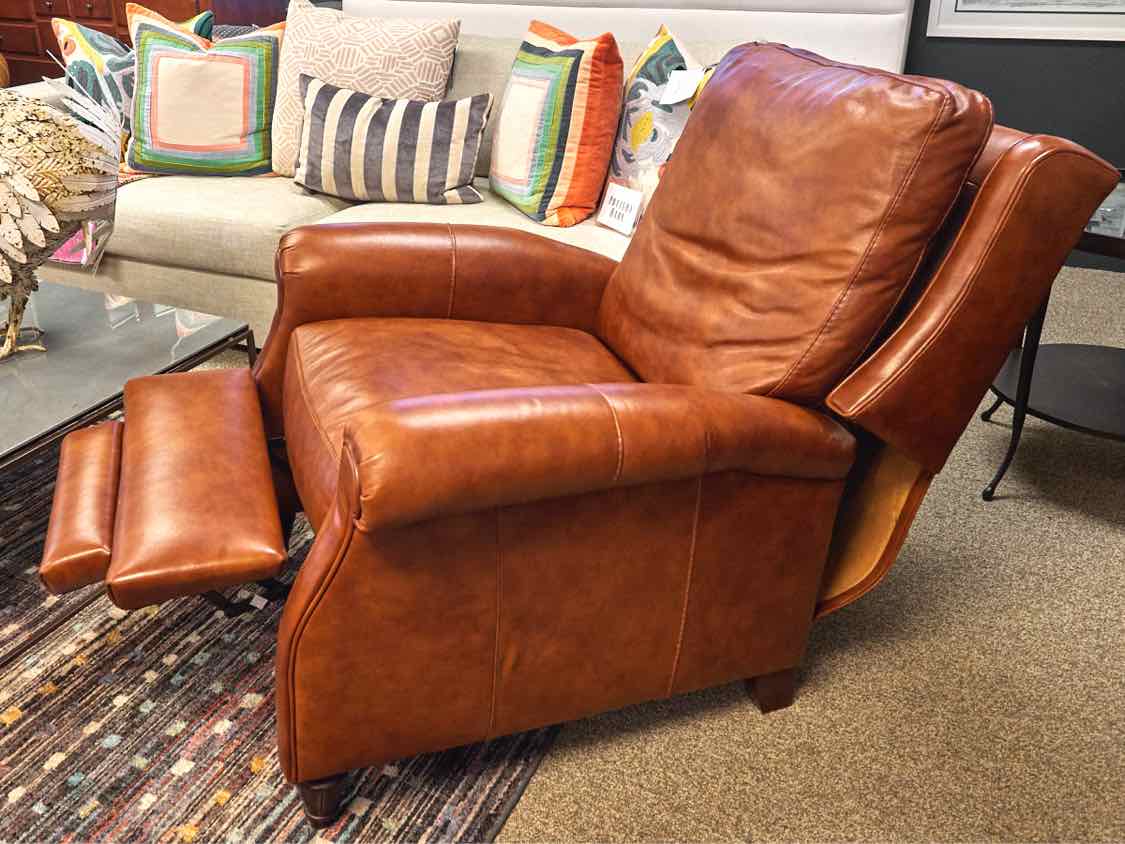 Bradington Young Saddle Brown  Leather Recliner