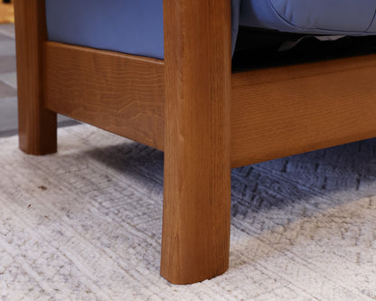 Stressless Paloma Blue Sparrow Sofa and Ottoman